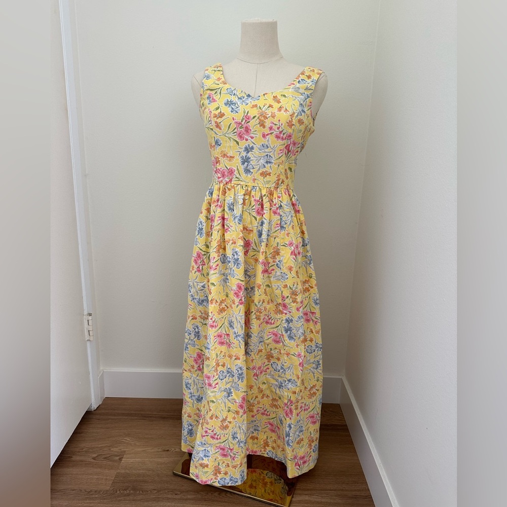 Vintage Laura Ashley Multicolor Floral Dress